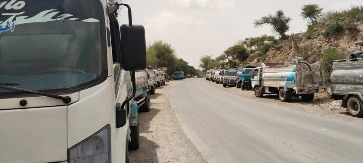 صورة مضللة عن صهاريج الحوبان إلى تعز